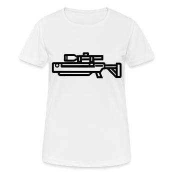 Sniper Shotgun - Women's Breathable T-Shirt - white - Front - AI Model Female 172 dark (172cm)