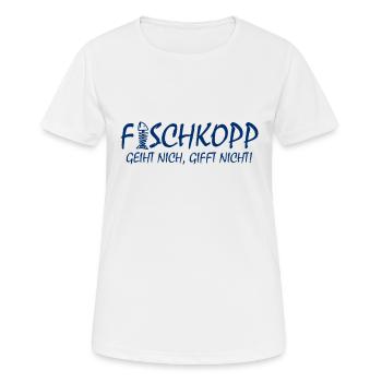 Fischkopp Fisch Fischkopf Küste Angler Fischer - Frauen T-Shirt atmungsaktiv - Weiß - Vorne - AI Model Female 172 dark (172cm)