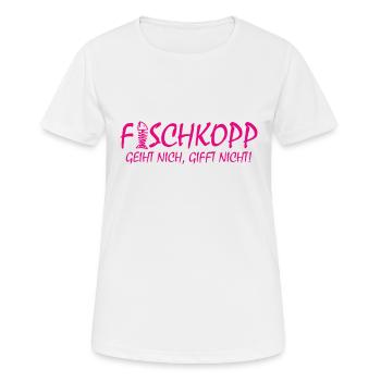 Fischkopp Fisch Fischkopf Küste Angler Fischer - Frauen T-Shirt atmungsaktiv - Weiß - Vorne - AI Model Female 172 dark (172cm)