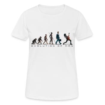 Evolution Guitar Player 06 2024 1 - Women's Breathable T-Shirt - white - Front - AI Model Female 172 dark (172cm)