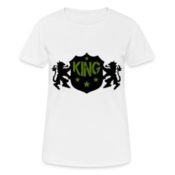 King - Women's Breathable T-Shirt - white - Front - AI Model Female 172 dark (172cm)