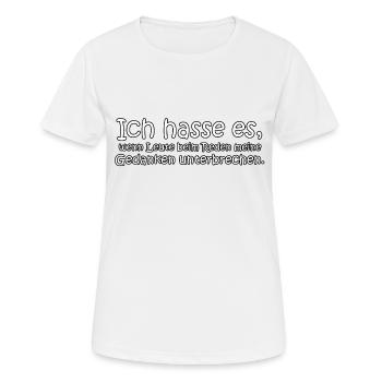 Gedanken - Frauen T-Shirt atmungsaktiv - Weiß - Vorne - AI Model Female 172 dark (172cm)