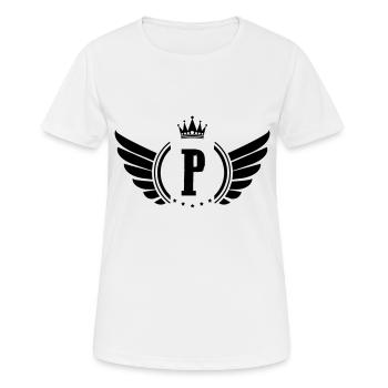 wappen p - Frauen T-Shirt atmungsaktiv - Weiß - Vorne - AI Model Female 172 dark (172cm)