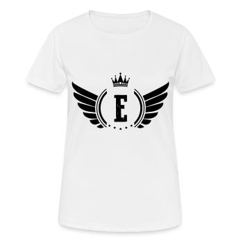 wappen e - Frauen T-Shirt atmungsaktiv - Weiß - Vorne - AI Model Female 172 dark (172cm)