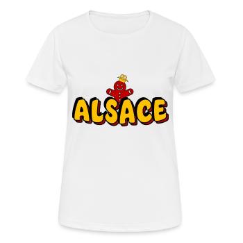 King Alsace - T-shirt respirant Femme - blanc - Devant - AI Model Female 172 dark (172cm)