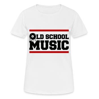 old school music - Frauen T-Shirt atmungsaktiv - Weiß - Vorne - AI Model Female 172 dark (172cm)