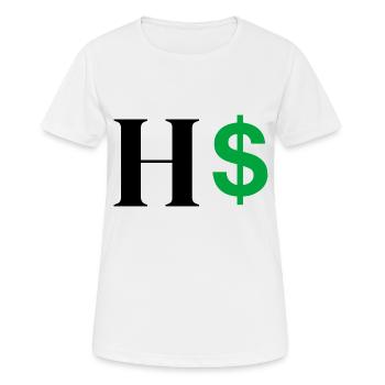 Buchstabe h Dollar - Frauen T-Shirt atmungsaktiv - Weiß - Vorne - AI Model Female 172 dark (172cm)