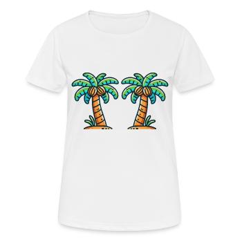 Palmiers - T-shirt respirant Femme - blanc - Devant - AI Model Female 172 dark (172cm)