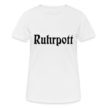 Ruhrpott - Pott - Bergbau - Kumpel - Ruhr - Shirt - Frauen T-Shirt atmungsaktiv - Weiß - Vorne - AI Model Female 172 dark (172cm)