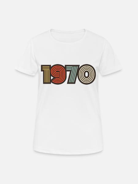 1970 retro vintage - Women's Breathable T-Shirt - white