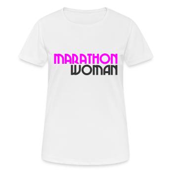 Marathon Woman - Running - Endurance - Sport - Women's Breathable T-Shirt - white - Front - AI Model Female 172 dark (172cm)