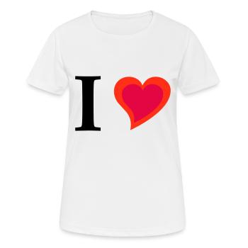 J'Aime - T-shirt respirant Femme - blanc - Devant - AI Model Female 172 dark (172cm)