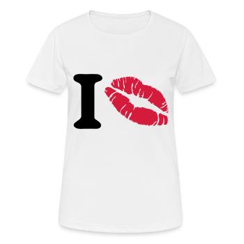 i love - Women's Breathable T-Shirt - white - Front - AI Model Female 172 dark (172cm)