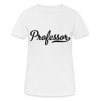 Professor - Frauen T-Shirt atmungsaktiv - Weiß - Vorne - AI Model Female 172 dark (172cm)