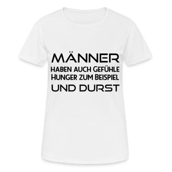 Durstige Männer - Frauen T-Shirt atmungsaktiv - Weiß - Vorne - AI Model Female 172 dark (172cm)