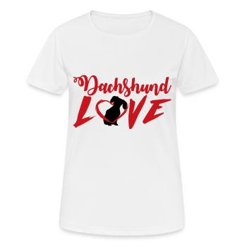 Teckel / Teckel: Amour de teckel - T-shirt respirant Femme - blanc - Devant - AI Model Female 172 dark (172cm)
