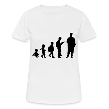 Évolution de la graduation - T-shirt respirant Femme - blanc - Devant - AI Model Female 172 dark (172cm)