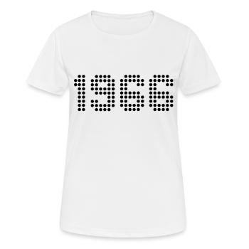 1966 - Frauen T-Shirt atmungsaktiv - Weiß - Vorne - AI Model Female 172 dark (172cm)