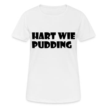 Hart wie Pudding - Frauen T-Shirt atmungsaktiv - Weiß - Vorne - AI Model Female 172 dark (172cm)
