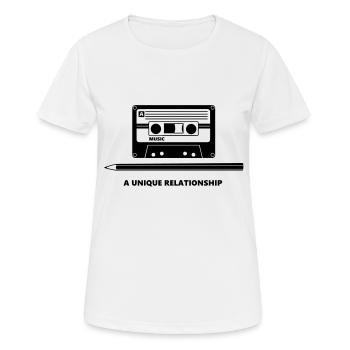 Kassette Stift Tape Pencil Relationship - Frauen T-Shirt atmungsaktiv - Weiß - Vorne - AI Model Female 172 dark (172cm)