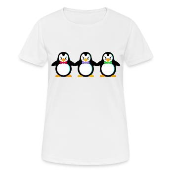 Pinguin Antarktis Vogel Frack Südpol Eismeer Kälte - Frauen T-Shirt atmungsaktiv - Weiß - Vorne - AI Model Female 172 dark (172cm)