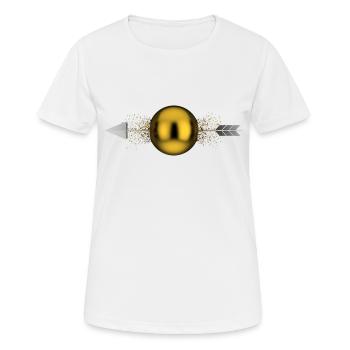 Sphère transpercée - T-shirt respirant Femme - blanc - Devant - AI Model Female 172 dark (172cm)