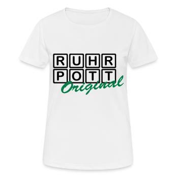 RUHRPOTT - Original - T-shirt respirant Femme - blanc - Devant - AI Model Female 172 dark (172cm)
