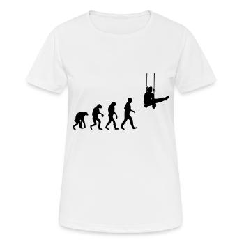 rings evolution - T-shirt respirant Femme - blanc - Devant - AI Model Female 172 dark (172cm)
