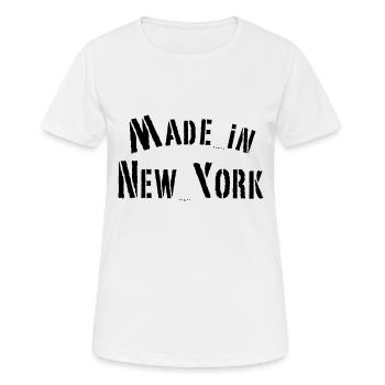 Fabriqué à New York - T-shirt respirant Femme - blanc - Devant - AI Model Female 172 dark (172cm)