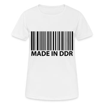 ddr - Frauen T-Shirt atmungsaktiv - Weiß - Vorne - AI Model Female 172 dark (172cm)