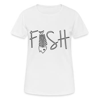 Fish - Women's Breathable T-Shirt - white - Front - AI Model Female 172 dark (172cm)