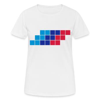Motorsport - Frauen T-Shirt atmungsaktiv - Weiß - Vorne - AI Model Female 172 dark (172cm)