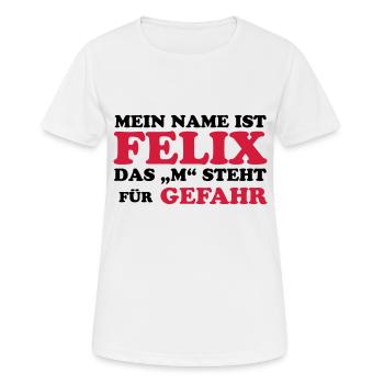 Felix "M" risk - Women's Breathable T-Shirt - white - Front - AI Model Female 172 dark (172cm)
