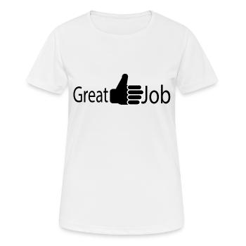 excellent travail - T-shirt respirant Femme - blanc - Devant - AI Model Female 172 dark (172cm)