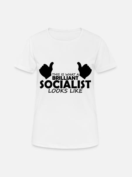 brilliant socialist - Women's Breathable T-Shirt - white