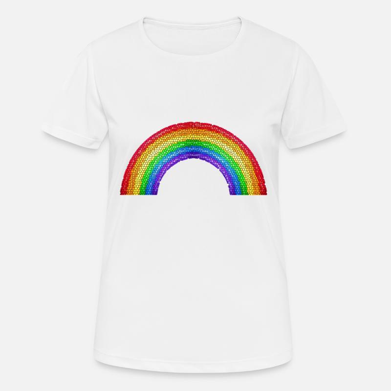 rainbow - Women's Breathable T-Shirt - white