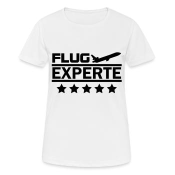 flug experte - Frauen T-Shirt atmungsaktiv - Weiß - Vorne - AI Model Female 172 dark (172cm)