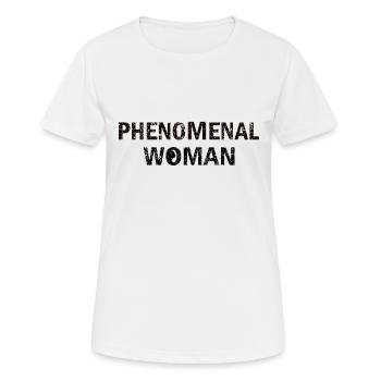 PHÄNOMENALE FRAUEN - Frauen T-Shirt atmungsaktiv - Weiß - Vorne - AI Model Female 172 dark (172cm)