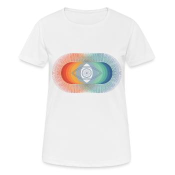 Oeil (cercles) - T-shirt respirant Femme - blanc - Devant - AI Model Female 172 dark (172cm)