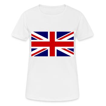 United Kingdom Flag, Great Britain, England Flagge - Frauen T-Shirt atmungsaktiv - Weiß - Vorne - AI Model Female 172 dark (172cm)