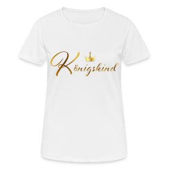 Koenigskind - Frauen T-Shirt atmungsaktiv - Weiß - Vorne - AI Model Female 172 dark (172cm)