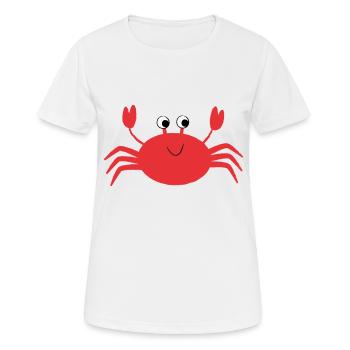 Crabe Rouge - T-shirt respirant Femme - blanc - Devant - AI Model Female 172 dark (172cm)