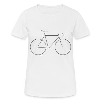 Coups de vélo minimalement subtils - T-shirt respirant Femme - blanc - Devant - AI Model Female 172 dark (172cm)