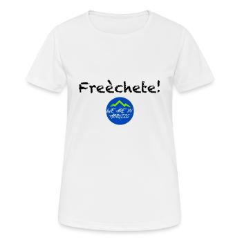 Freèchete! Collection - Nous sommes dans les Abruzzes - T-shirt respirant Femme - blanc - Devant - AI Model Female 172 dark (172cm)