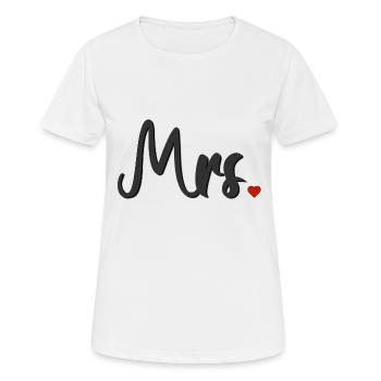 Mister and Misses gift idea for married couples - Women's Breathable T-Shirt - white - Front - AI Model Female 172 dark (172cm)