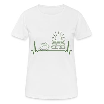 EKG voiture électrique e-mobilité électrique avenir - T-shirt respirant Femme - blanc - Devant - AI Model Female 172 dark (172cm)