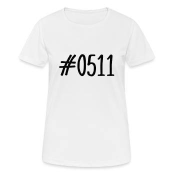 #0511 - 0511 - Vorwahl Hannover - Telefon - Frauen T-Shirt atmungsaktiv - Weiß - Vorne - AI Model Female 172 dark (172cm)