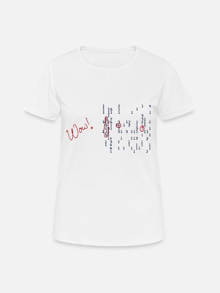 Wow Signal - Frauen T-Shirt atmungsaktiv - Weiß