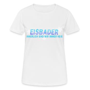 winter eisbaden minus grad eisbader eis und heiß - Frauen T-Shirt atmungsaktiv - Weiß - Vorne - AI Model Female 172 dark (172cm)