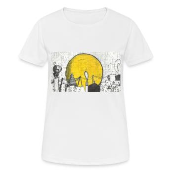 Turin magique - T-shirt respirant Femme - blanc - Devant - AI Model Female 172 dark (172cm)